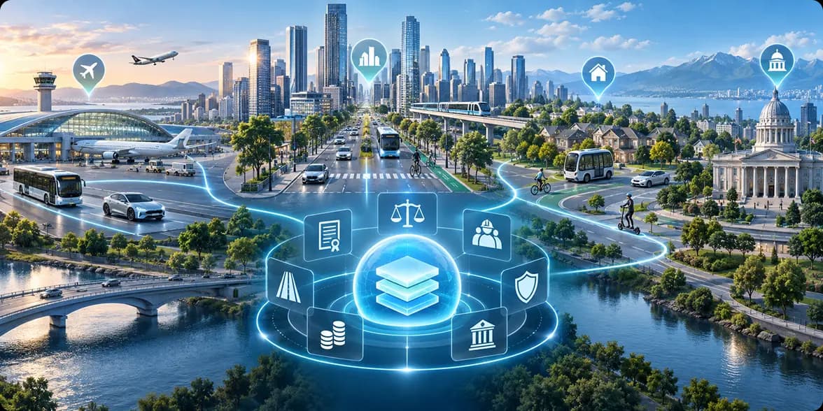 City infrastructure connected through governed regulatory, financial and technology systems